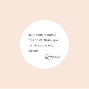 SOLD ITEMS BEYOND THIS POINT